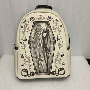 NWT DISNEY NIGHTMARE BEFORE CHRISTMAS JACK & SALLY LOUNGEFLY MINI BACKPACK